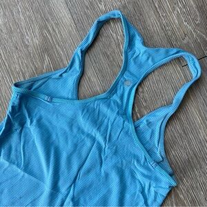 Blue striped lululemon racerback tank